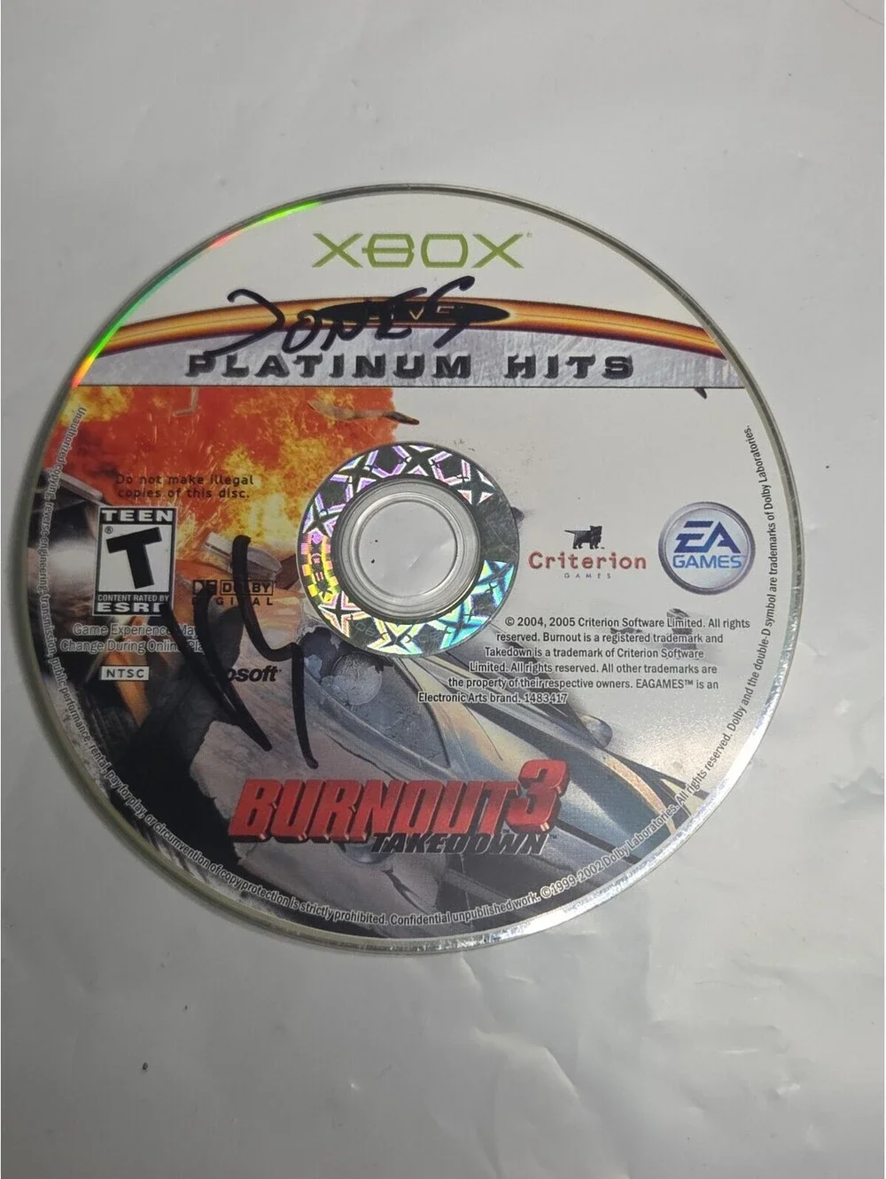 Burnout 3: Takedown (Microsoft Xbox, 2004) DISC ONLY